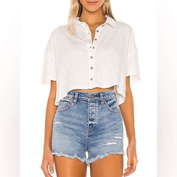 Free People Tops - Free People | NWT Weekend Rush Cropped Button Down